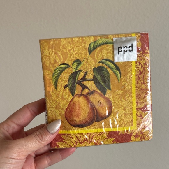 Other - Yellow and Orange Fruit Design Napkins